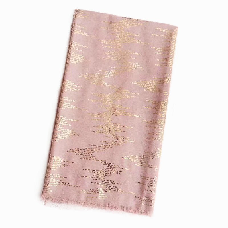 Tassel bronzing cotton and linen scarf - Inspiren-Ezone