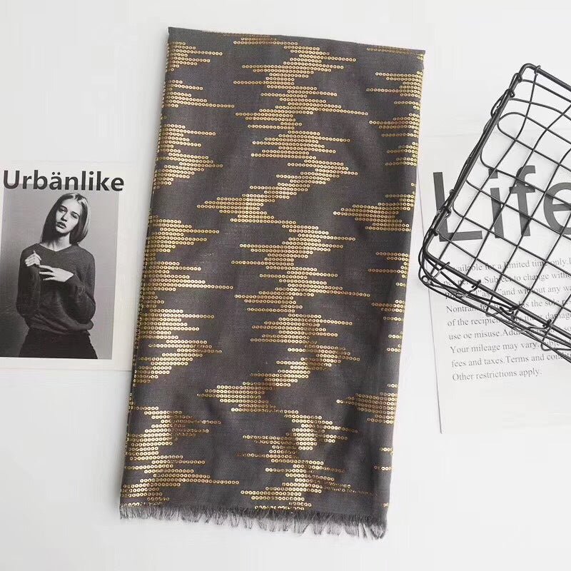 Tassel bronzing cotton and linen scarf - Inspiren-Ezone
