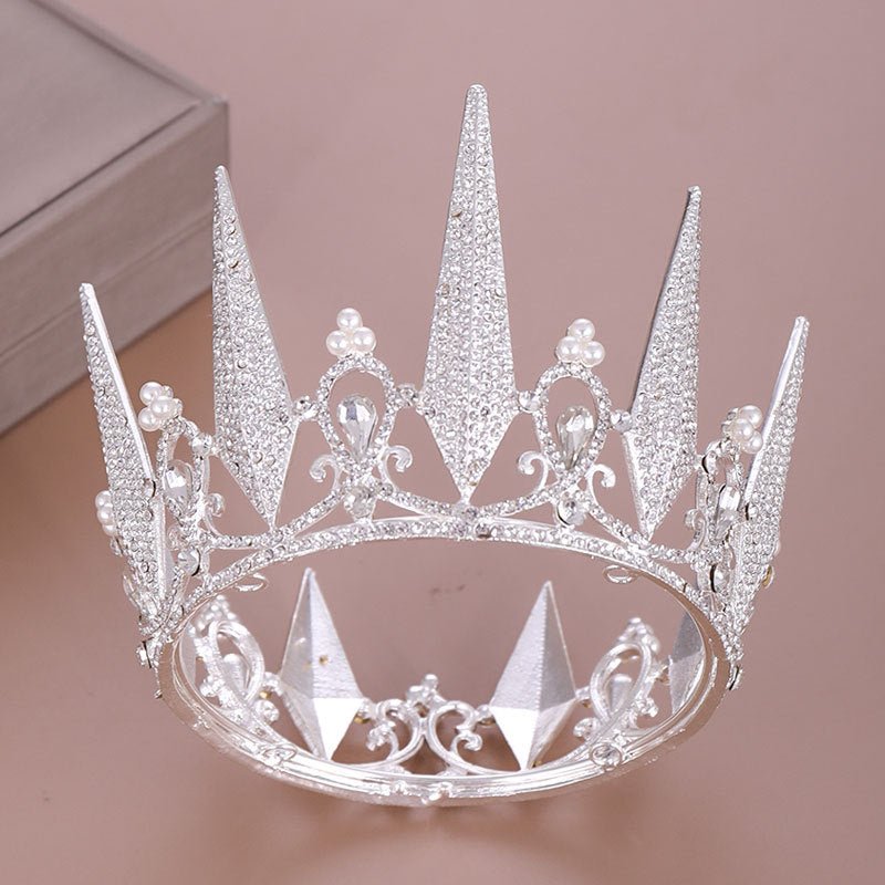 The Whole Circle Full Of Diamonds Crystal Big Crown Wedding Headdress - Inspiren-Ezone