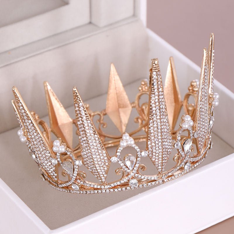 The Whole Circle Full Of Diamonds Crystal Big Crown Wedding Headdress - Inspiren-Ezone