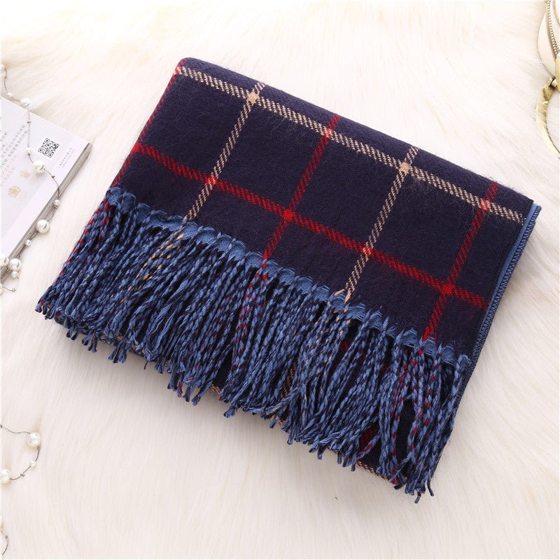 Thick plaid scarf - Inspiren-Ezone