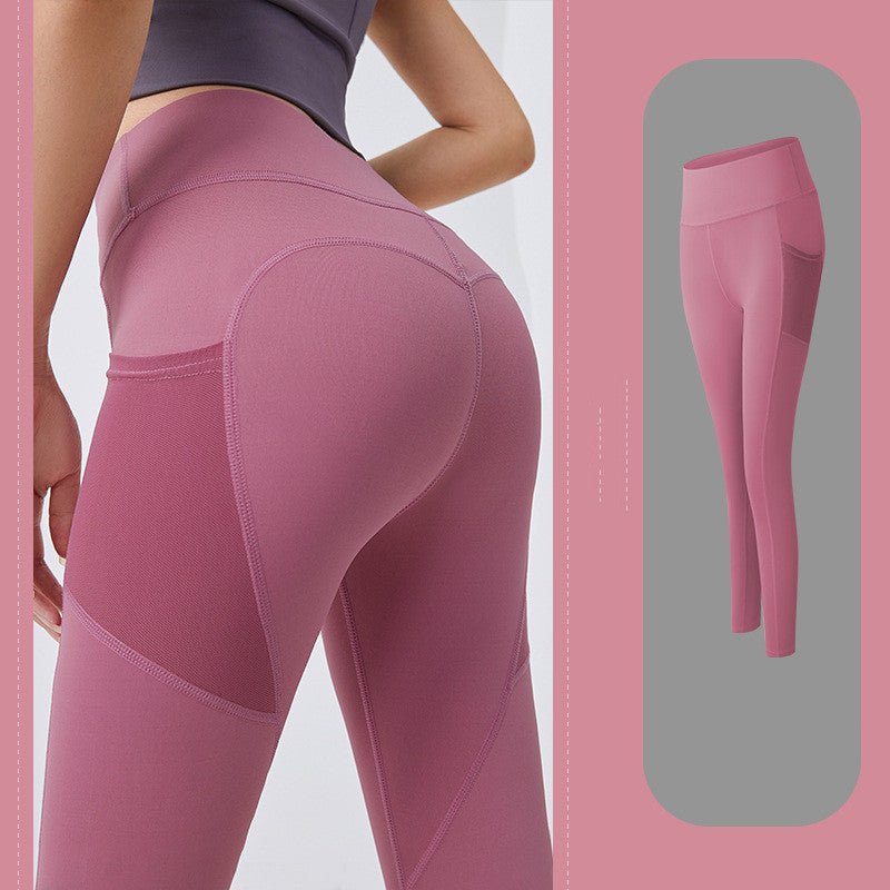 Thin fitness pants with mesh side pockets - Inspiren-Ezone