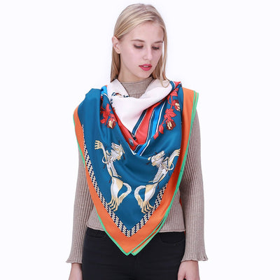 New retro cape silk scarf blouse - Inspiren-Ezone