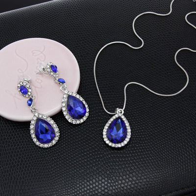 Europe and the United States big jewelry sets, color leaves, short clavicle necklace, bridal dress, female fashion accessories - Inspiren-Ezone