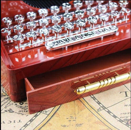 Typewriter clockwork music box - Inspiren-Ezone