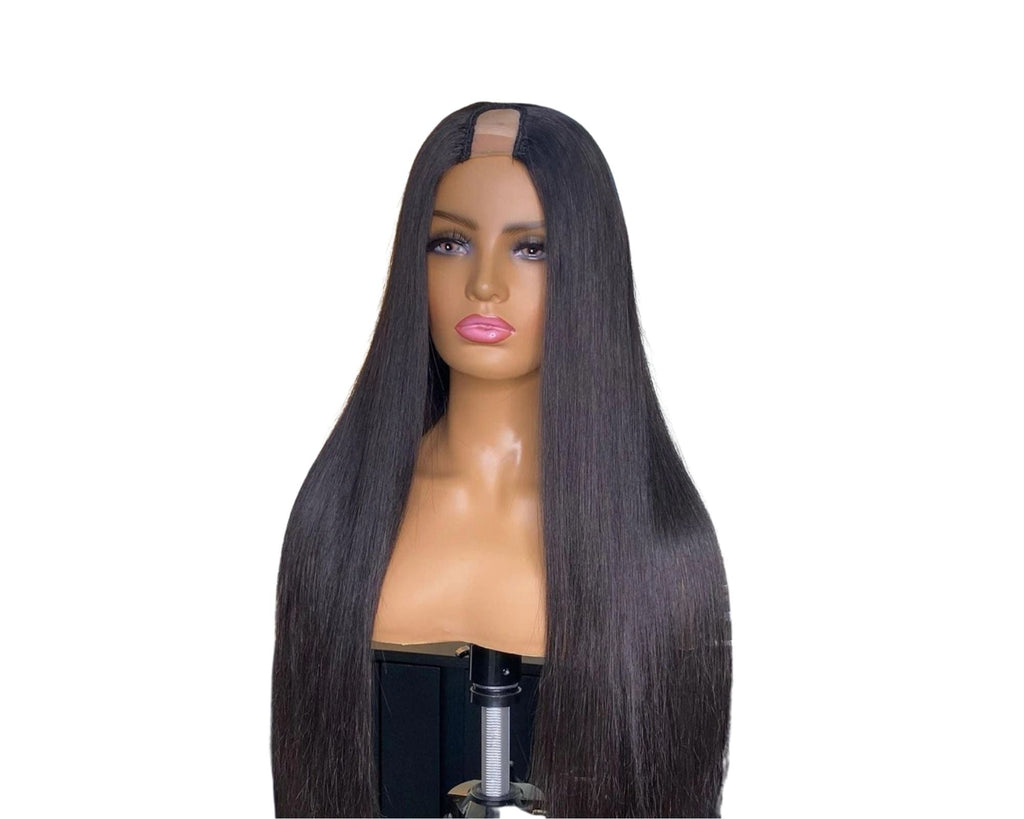 U Part Wig Straight Hair Human Hair Wigs For Black Women Brazilian Rem - Inspiren-Ezone