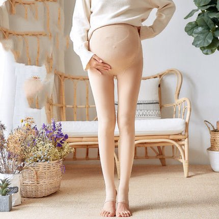 Velvet Maternity Pants Abdomen Support Adjustable Nylon Thermal Pants - Inspiren-Ezone