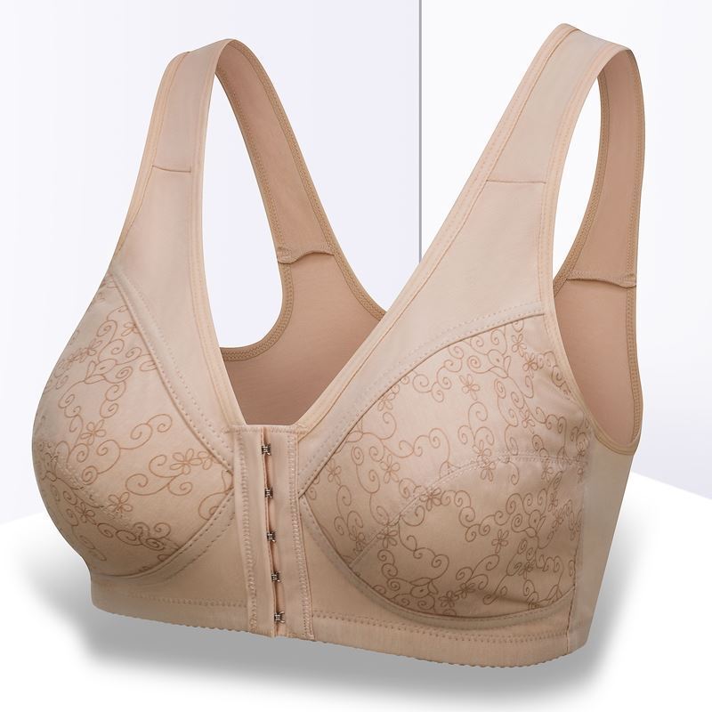 Vest Style Large Size Front Button Bra Without Steel Ring - Inspiren-Ezone