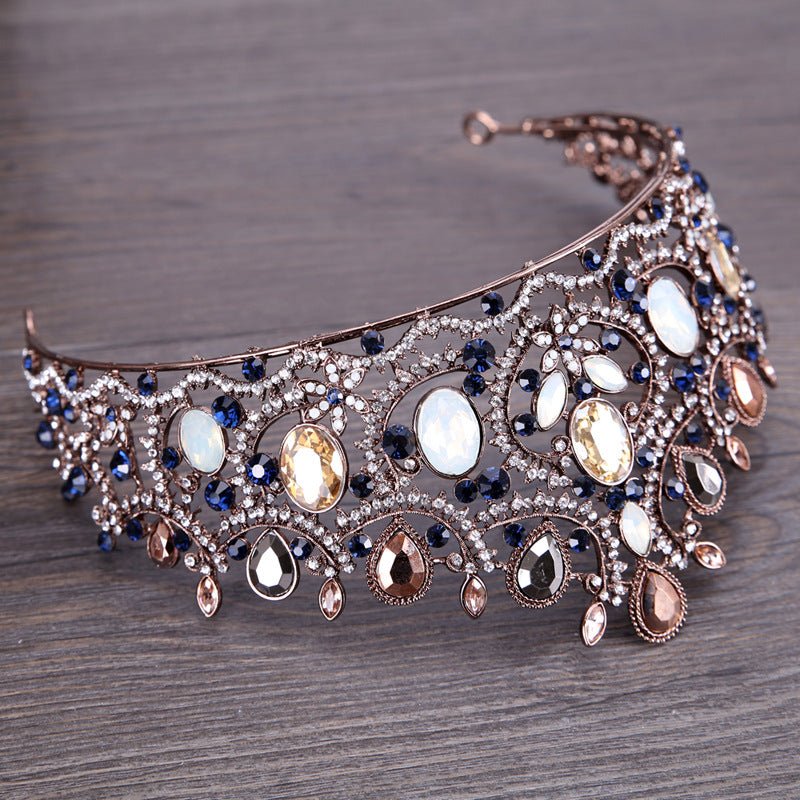 Vintage Elegant Sapphire And Diamond Bridal Crown Tiara - Inspiren-Ezone