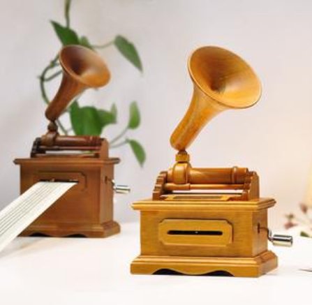 Vintage Phonograph Wooden Music Box - Inspiren-Ezone