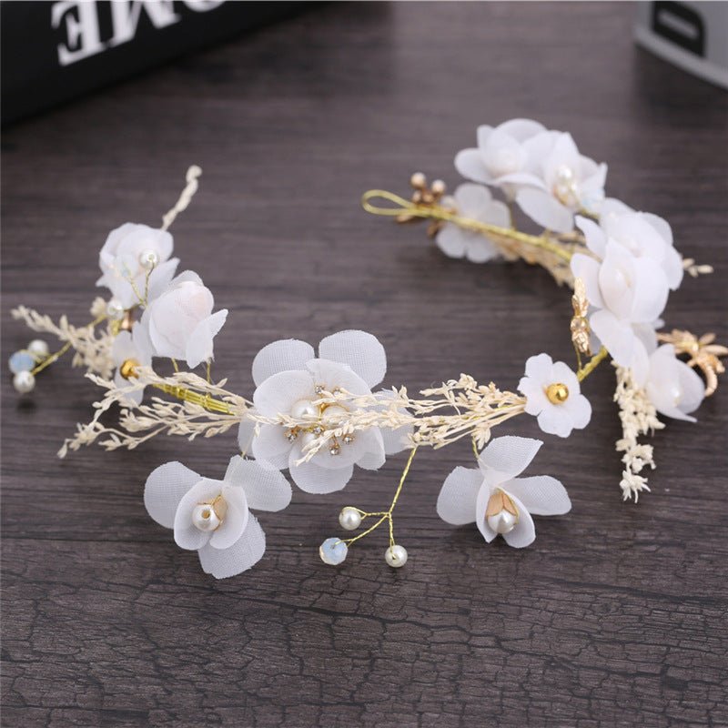Wedding Headdress Full Of Gypsophila Dried Flowers Forest Hair Accessories - Inspiren-Ezone