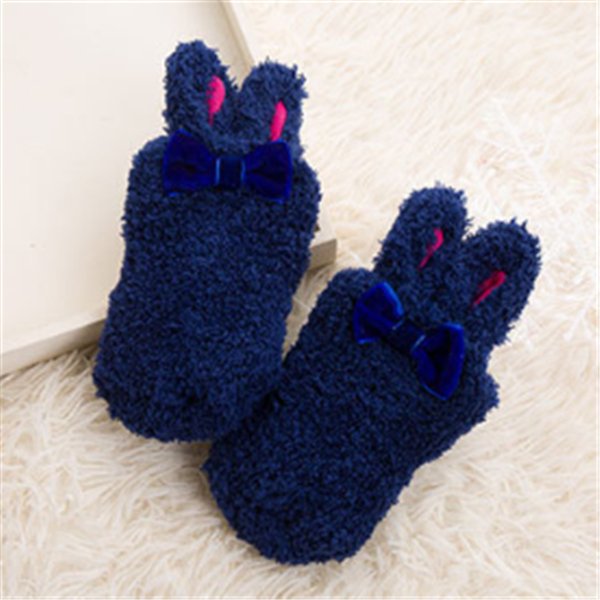 Winter Coral Fleece Baby Girls Socks Newborn Soft Cute Rabbit Baby Socks - Inspiren-Ezone