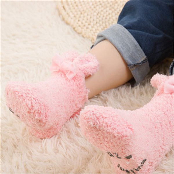 Winter Coral Fleece Baby Girls Socks Newborn Soft Cute Rabbit Baby Socks - Inspiren-Ezone