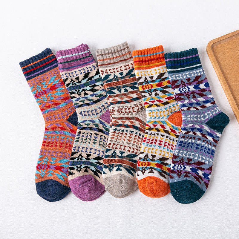 Winter Thick Thick Line Ladies Rabbit Wool Socks - Inspiren-Ezone