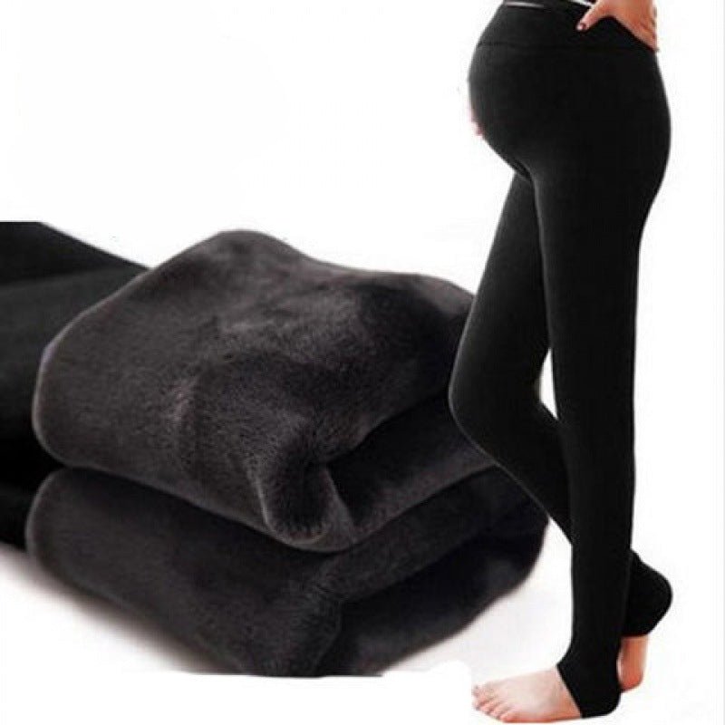 Winter Velvet Maternity Leggings Pants For Pregnant Women Warm Maternity Clothes Thickening Pregnancy Trousers Clothing - Inspiren-Ezone