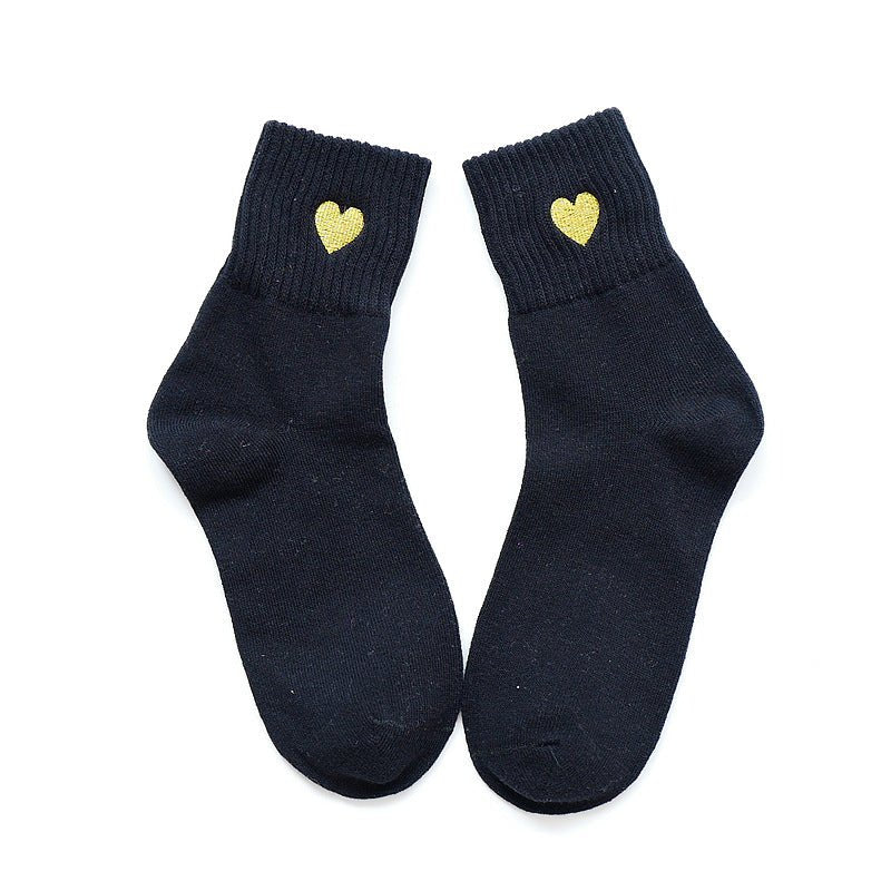 Winter Warn Thicken Socks With Embroidery Heats Shape - Inspiren-Ezone
