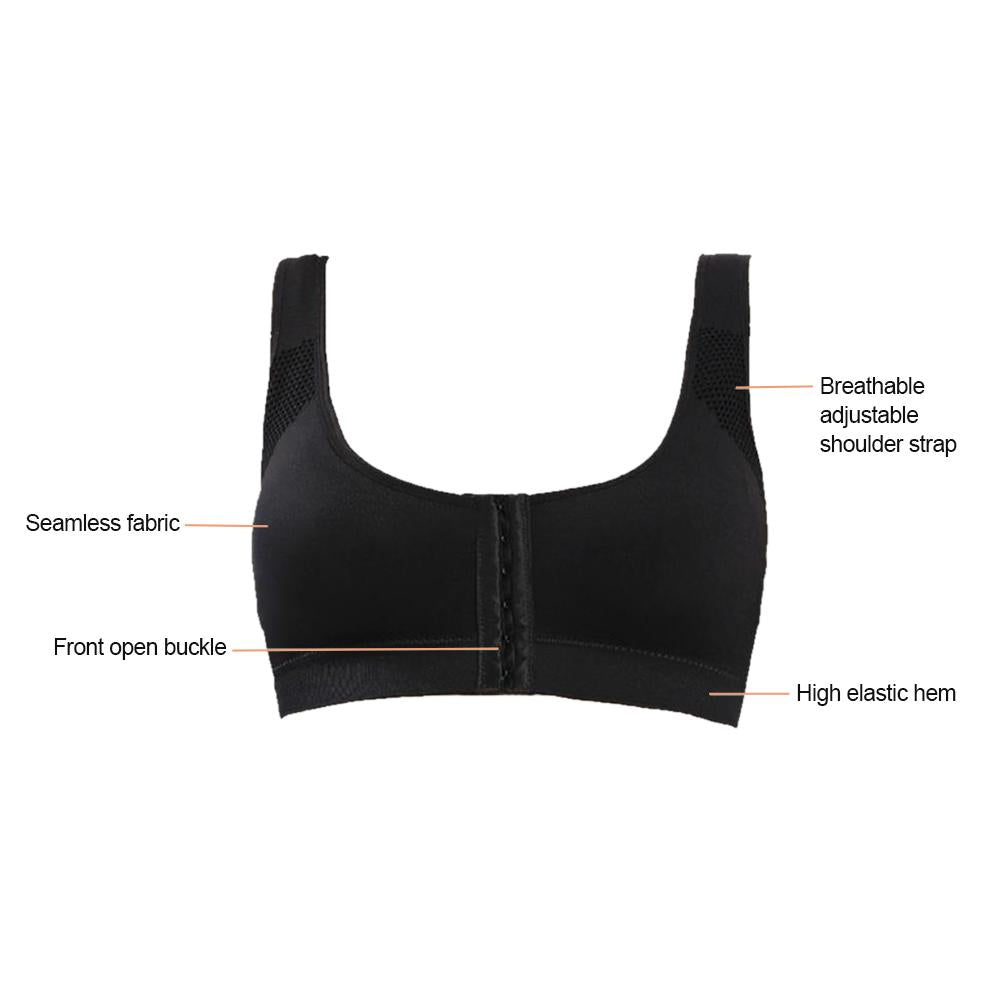 Women Sports Bra Plus Size Front Breasted Design Seamless Breathable - Inspiren-Ezone