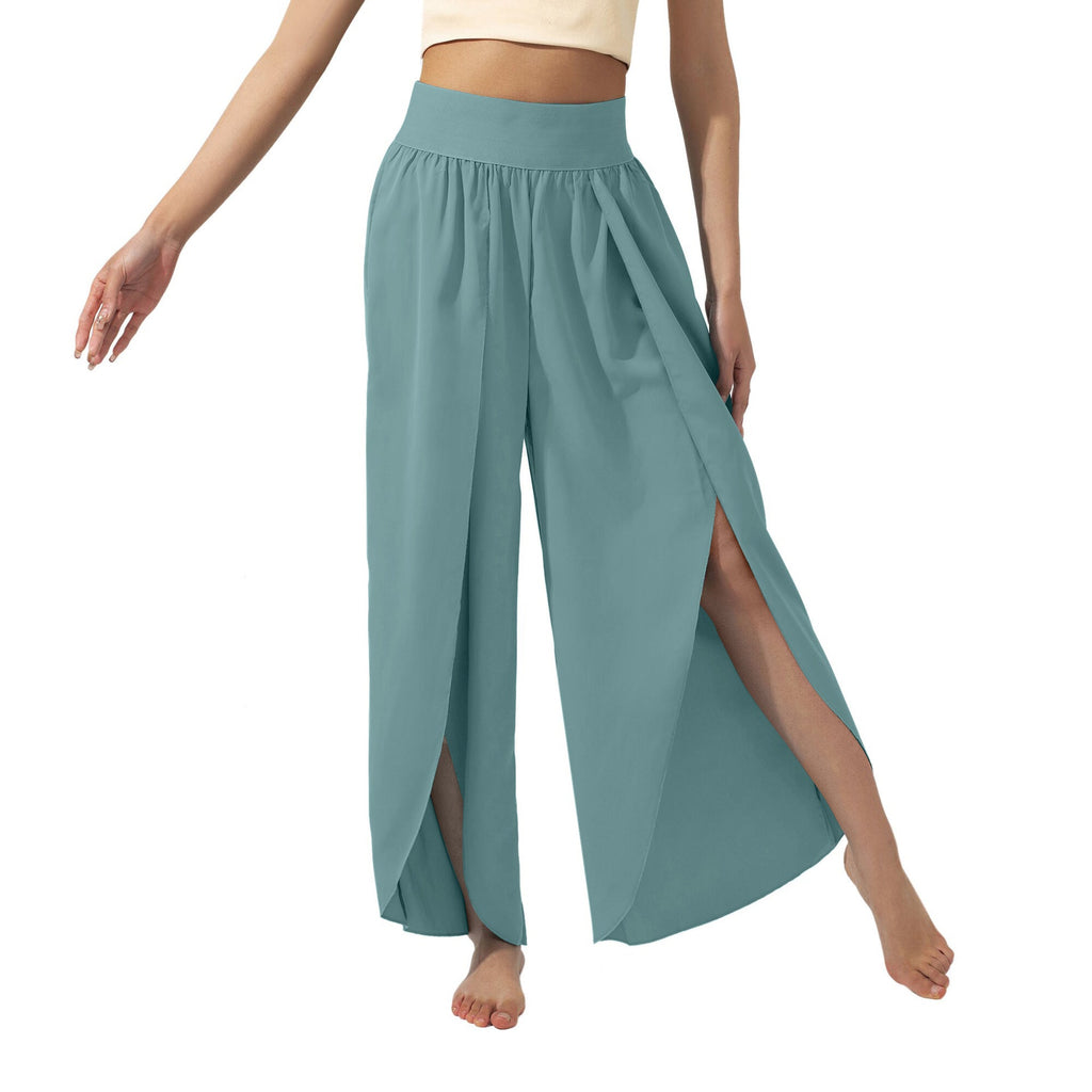Women's Fashionable All-match Slimming High Waist Slit Yoga Pants - Inspiren-Ezone