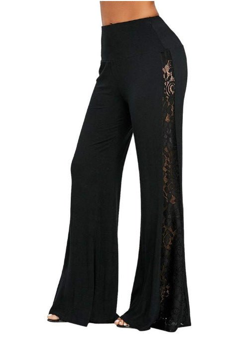 Women's Lace Stitching Wide-leg Casual Pants - Inspiren-Ezone