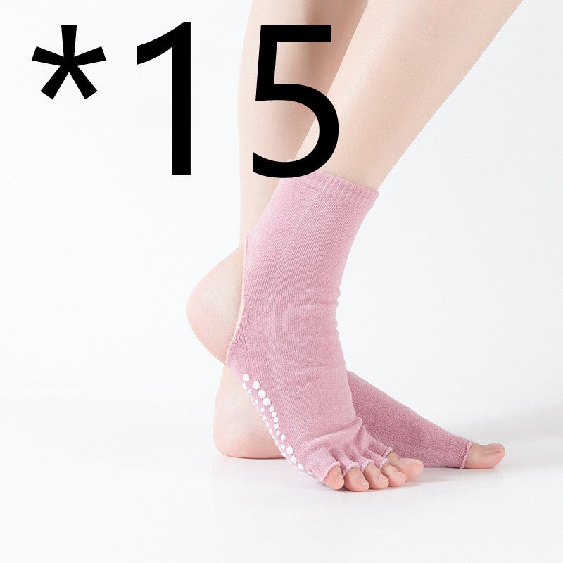 Women's Mid-tube Five-finger Split-finger Yoga Socks - Inspiren-Ezone