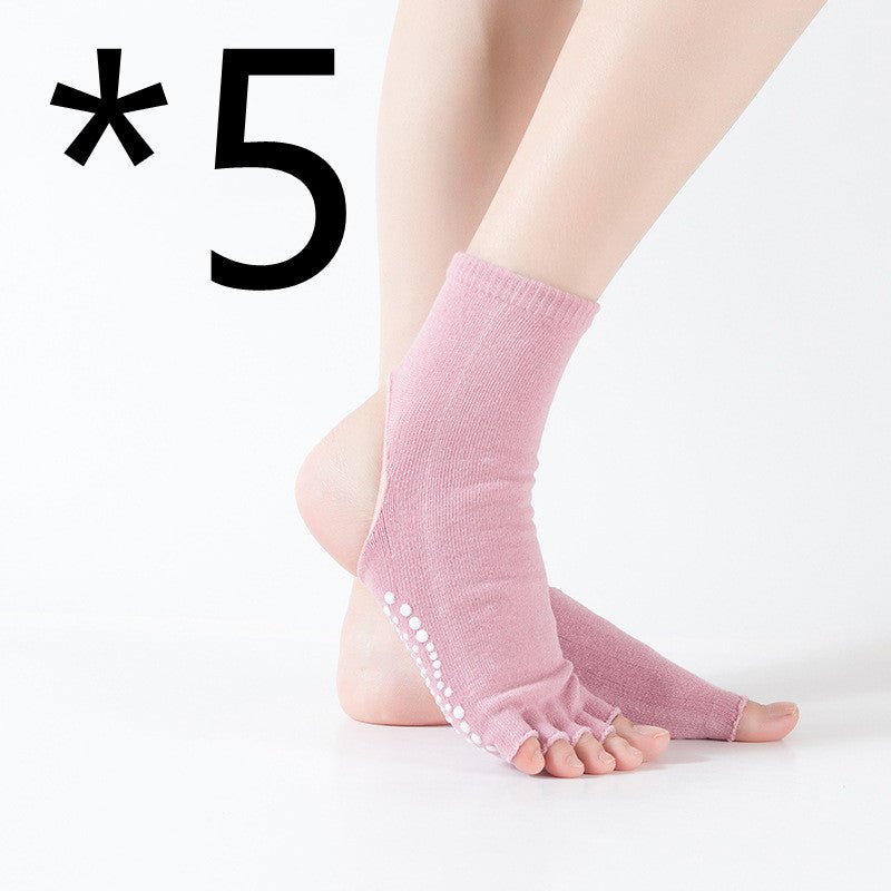 Women's Mid-tube Five-finger Split-finger Yoga Socks - Inspiren-Ezone