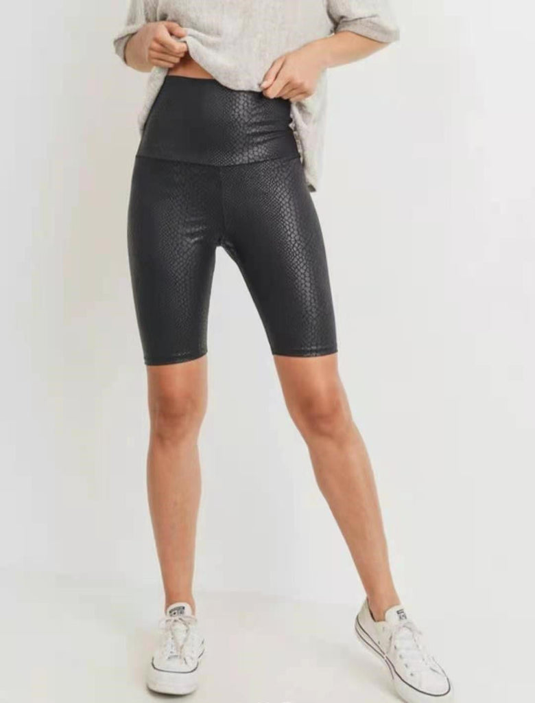 Women's Stretch Animal Print Skinny Leather Pants - Inspiren-Ezone