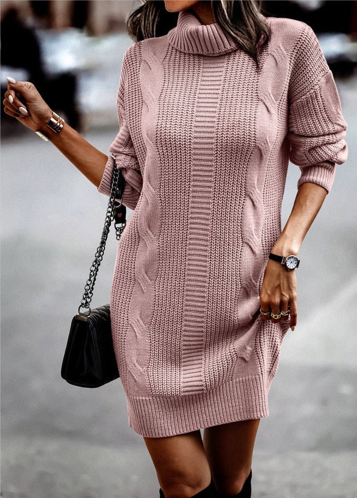 Women's Turtleneck Long Sleeve Narrow Sweater - Inspiren-Ezone