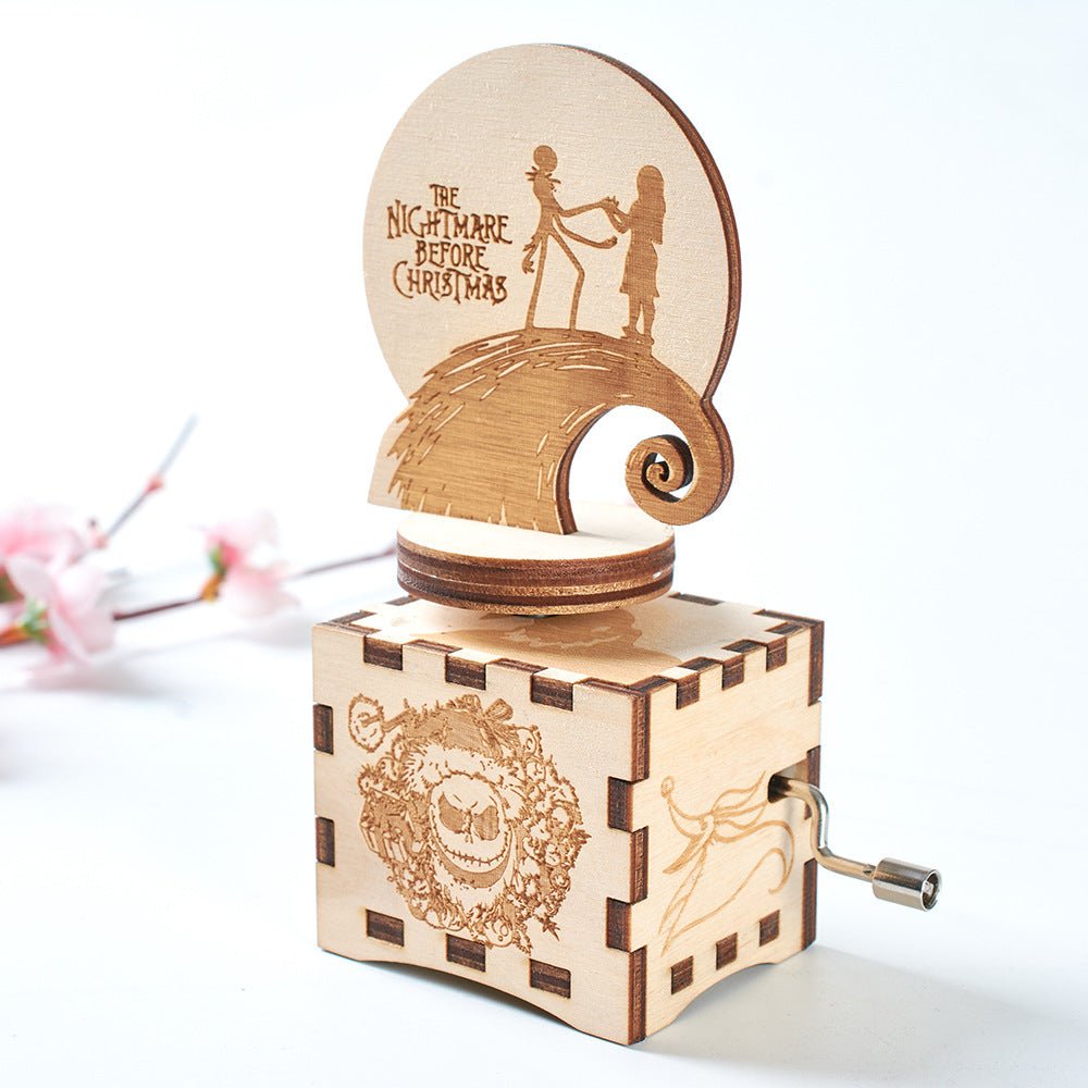 Wooden Hand Crank Music Box - Inspiren-Ezone