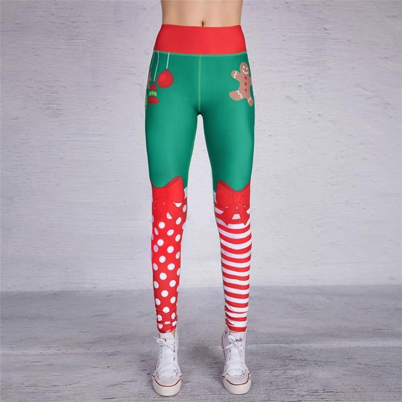 Yoga Christmas Print Hip High Waist Fitness Yoga Pants - Inspiren-Ezone