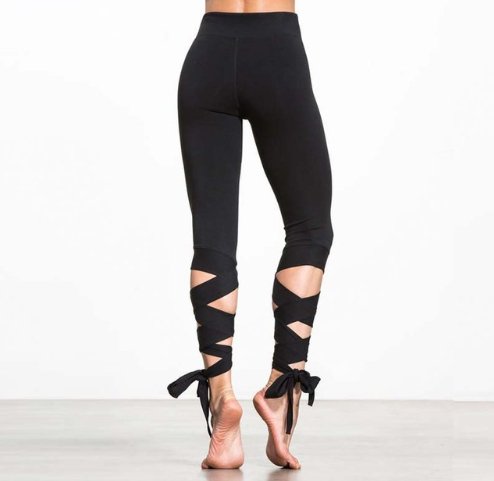 Yoga Sports Tight Leggings For Women Yoga Leggings fitness Pants dance ballet bandage leggings Women Running Tights - Inspiren-Ezone